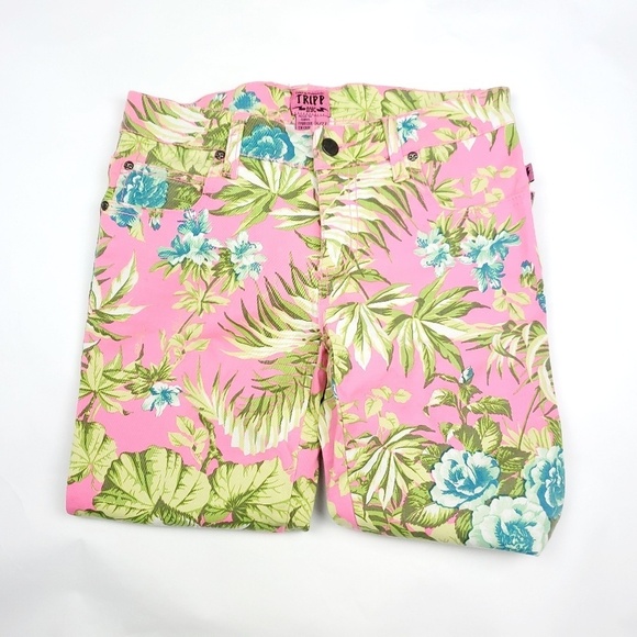 Tripp NYC Pink Floral Skinny Slim Jeans - Picture 4 of 7
